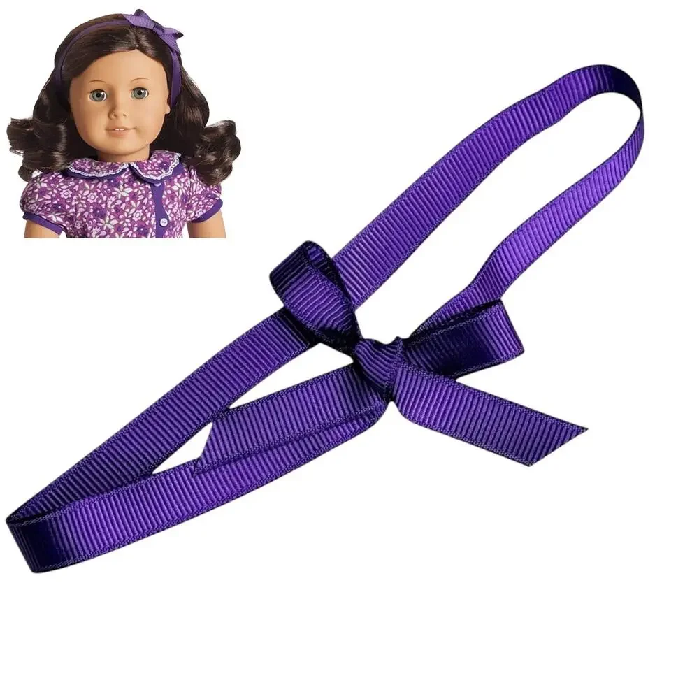 American Girl Ruthie Meet Bow Hair Ribbon Purple Grosgrain Doll Accessory New
